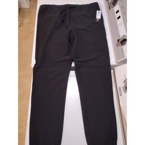 Women's Black XL jogger Zipper Pocket Pants With Drawstrings